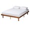 Baxton Studio Winston MidCentury Modern Walnut Brown Finished Wood Full Size Platform Bed frame 218-11887-ZORO - alternate 6